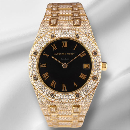 Audemars Piguet Royal Oak Lady Ladies 18k YG 36mm Custom 16ct Diamond 56023BA