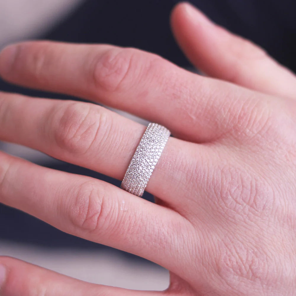 7 Layer Iced Out Ring