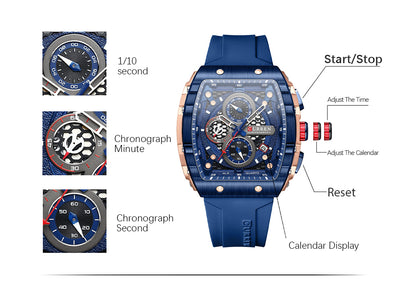 CURREN 8442 Men's Rubber Straps Watch